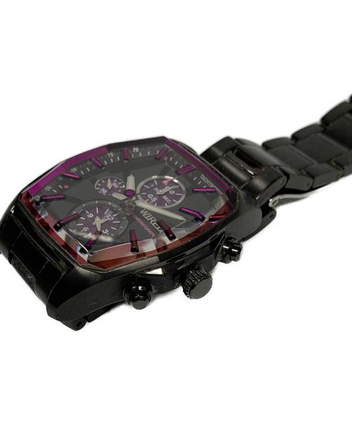SEIKO（セイコー）SEIKO (セイコー) 腕時計 クロノグラフ ブラック×パープル サイズ:実寸サイズにてご確認ください。の古着・服飾アイテム