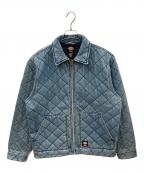 Dickies×SUPREMEディッキーズ×シュプリーム）の古着「キルティングデニムジャケット Quilted Denim Work Jacket（キルテッド デニム ワーク ジャケット）」｜ブルー