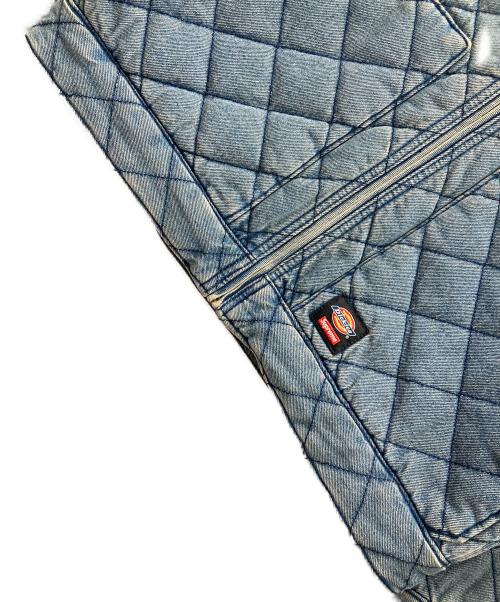 Dickies（ディッキーズ）Dickies (ディッキーズ) SUPREME (シュプリーム) キルティングデニムジャケット Quilted Denim Work Jacket（キルテッド デニム ワーク ジャケット） ブルー サイズ:Mの古着・服飾アイテム