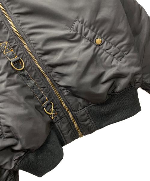 ALPHA INDUSTRIES（アルファインダストリーズ）ALPHA INDUSTRIES (アルファインダストリーズ) B-15 フライトジャケット ブラック サイズ:Mの古着・服飾アイテム