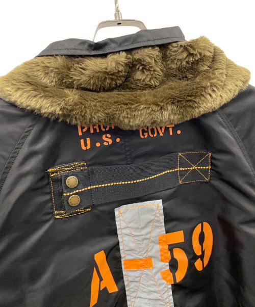 ALPHA INDUSTRIES（アルファインダストリーズ）ALPHA INDUSTRIES (アルファインダストリーズ) B-15 フライトジャケット ブラック サイズ:Mの古着・服飾アイテム