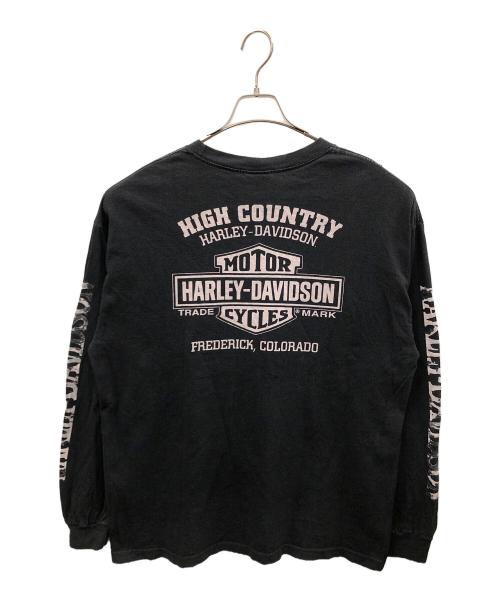 HARLEY-DAVIDSON（ハーレーダビッドソン）HARLEY-DAVIDSON (ハーレーダビッドソン) ロングスリーブカットソー ブラック サイズ:X-LARGEの古着・服飾アイテム