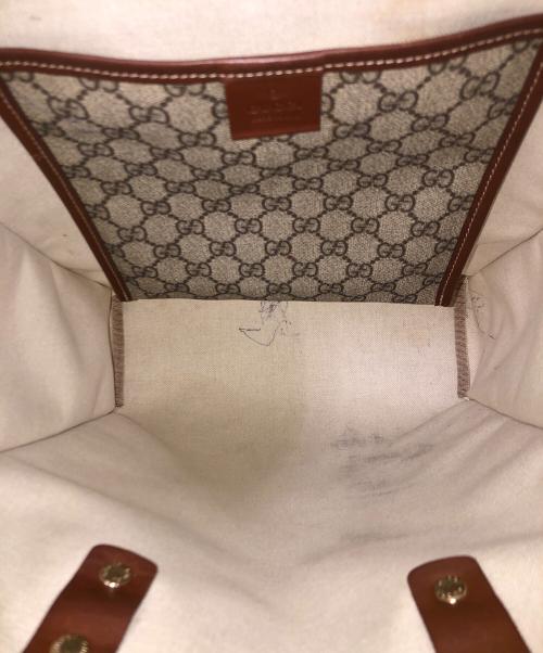 GUCCI（グッチ）GUCCI (グッチ) トートバッグ シェリーライン GGスプリーム ベージュ サイズ:実寸サイズにてご確認ください。の古着・服飾アイテム