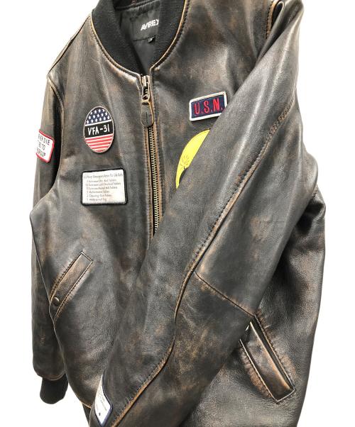 AVIREX（アヴィレックス）AVIREX (アヴィレックス) レザーブルゾン ブラック サイズ:Lの古着・服飾アイテム
