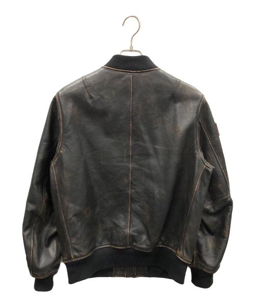 AVIREX（アヴィレックス）AVIREX (アヴィレックス) レザーブルゾン ブラック サイズ:Lの古着・服飾アイテム