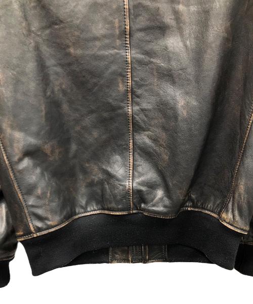 AVIREX（アヴィレックス）AVIREX (アヴィレックス) レザーブルゾン ブラック サイズ:Lの古着・服飾アイテム
