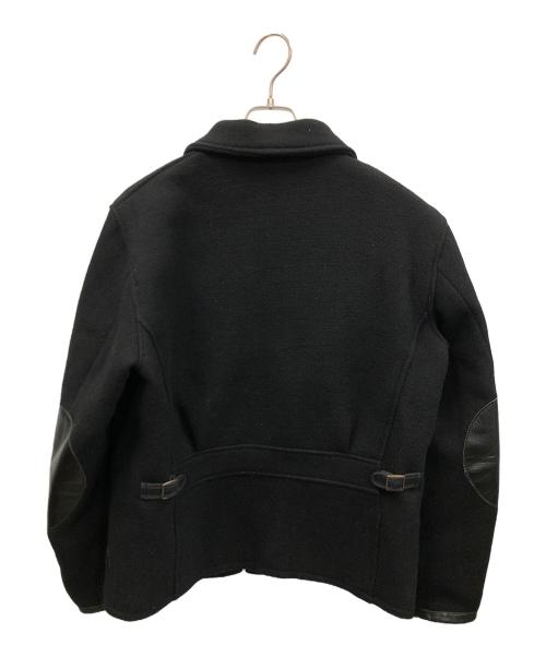 STYLE EYES（スタイルアイズ）STYLE EYES (スタイルアイズ) ウールジャケット LEATHER COMBINATION SPORTS JACKET（レザー コンビネーション スポーツ ジャケット） ブラック サイズ:40の古着・服飾アイテム