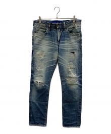 DENIM BY VANQUISH&FRAGMENT（デニムバイヴァンキッシュ&フラグメント）の古着「ダメージデニムパンツ」｜インディゴ