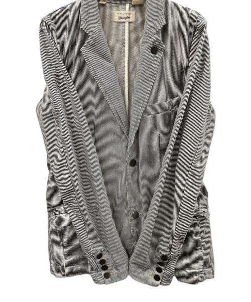 MARC JACOBS（マークジェイコブス）MARC JACOBS (マークジェイコブス) テーラードジャケット ホワイト×ネイビー サイズ:Sの古着・服飾アイテム