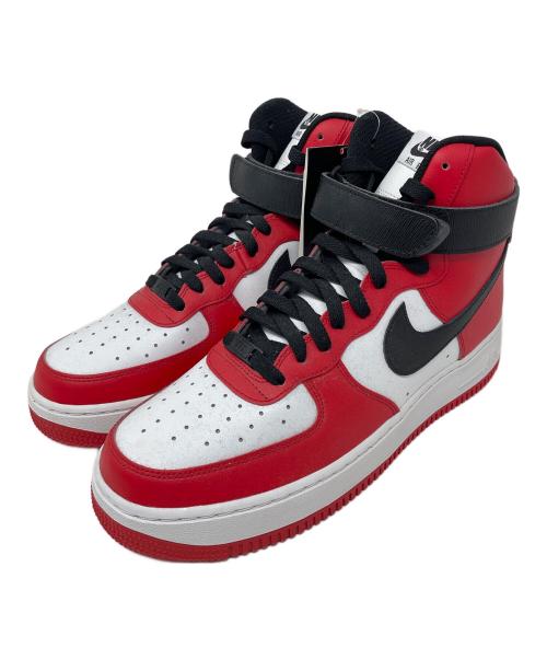NIKE（ナイキ）NIKE (ナイキ) ハイカットスニーカー BY YOU AIR FORCE 1 HIGH（バイ ユー エア フォース 1 ハイ） レッド×ホワイト サイズ:28.5cm 未使用品の古着・服飾アイテム