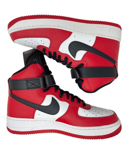 NIKE（ナイキ）NIKE (ナイキ) ハイカットスニーカー BY YOU AIR FORCE 1 HIGH（バイ ユー エア フォース 1 ハイ） レッド×ホワイト サイズ:28.5cm 未使用品の古着・服飾アイテム