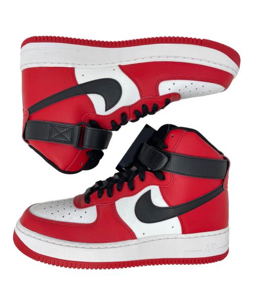 NIKE（ナイキ）NIKE (ナイキ) ハイカットスニーカー BY YOU AIR FORCE 1 HIGH（バイ ユー エア フォース 1 ハイ） レッド×ホワイト サイズ:28.5cm 未使用品の古着・服飾アイテム