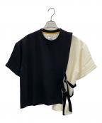 LiNoHリノー）の古着「カットソー」｜ブラック×アイボリー