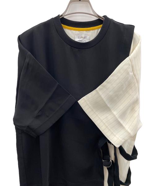 LiNoH（リノー）LiNoH (リノー) カットソー ブラック×アイボリー サイズ:1 未使用品の古着・服飾アイテム
