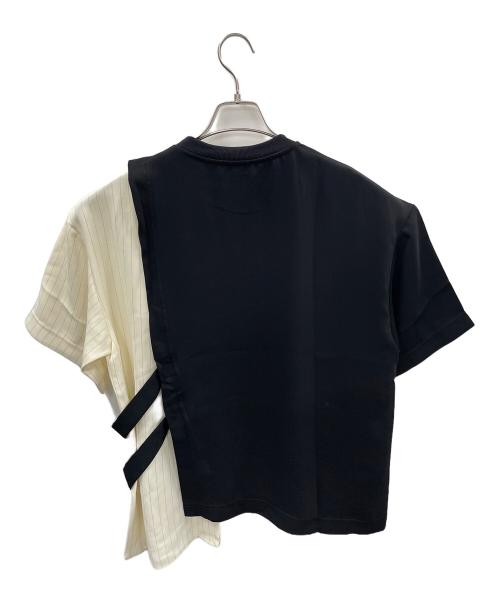 LiNoH（リノー）LiNoH (リノー) カットソー ブラック×アイボリー サイズ:1 未使用品の古着・服飾アイテム
