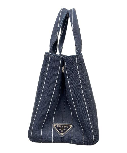 PRADA（プラダ）PRADA (プラダ) 2WAYバッグ トートバッグ DENIM RIGHE（デニム リッジ） サイズ:実寸サイズにてご確認ください。の古着・服飾アイテム