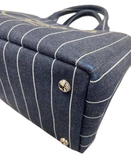 PRADA（プラダ）PRADA (プラダ) 2WAYバッグ トートバッグ DENIM RIGHE（デニム リッジ） サイズ:実寸サイズにてご確認ください。の古着・服飾アイテム