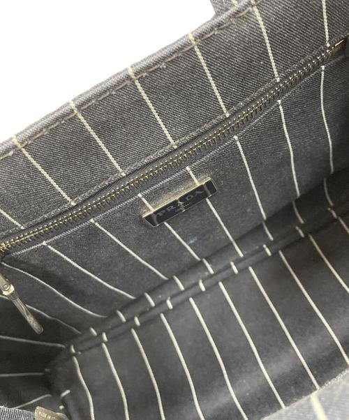 PRADA（プラダ）PRADA (プラダ) 2WAYバッグ トートバッグ DENIM RIGHE（デニム リッジ） サイズ:実寸サイズにてご確認ください。の古着・服飾アイテム