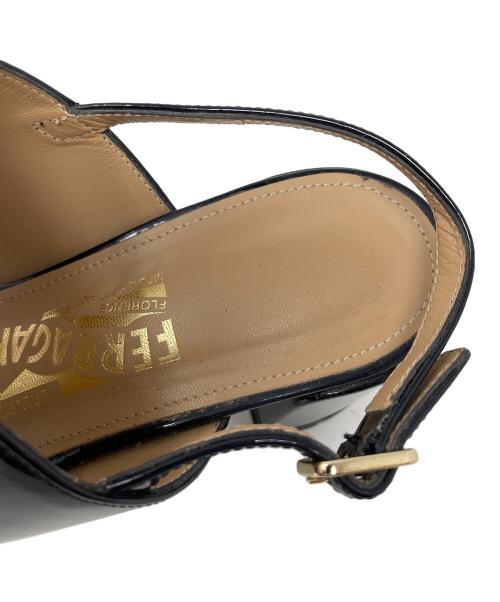 Salvatore Ferragamo（サルヴァトーレ フェラガモ）Salvatore Ferragamo (サルヴァトーレ フェラガモ) パンプス リボン ブラック サイズ:6 1/2の古着・服飾アイテム