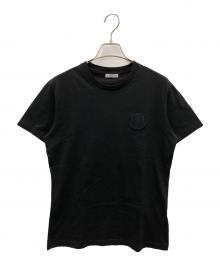 MONCLER（モンクレール）の古着「ロゴワッペン 半袖クルーネックTシャツ」｜ブラック