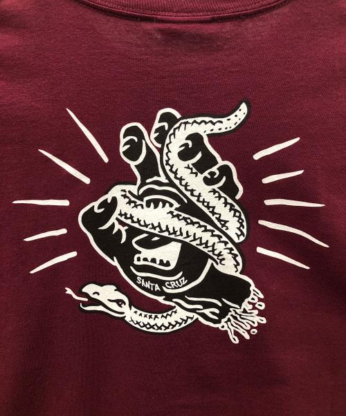 NHS（エヌエイチエス）NHS (エヌエイチエス) SANTA CRUZ (サンタクルーズ) Tシャツ ワインレッド サイズ:実寸サイズにてご確認ください。の古着・服飾アイテム