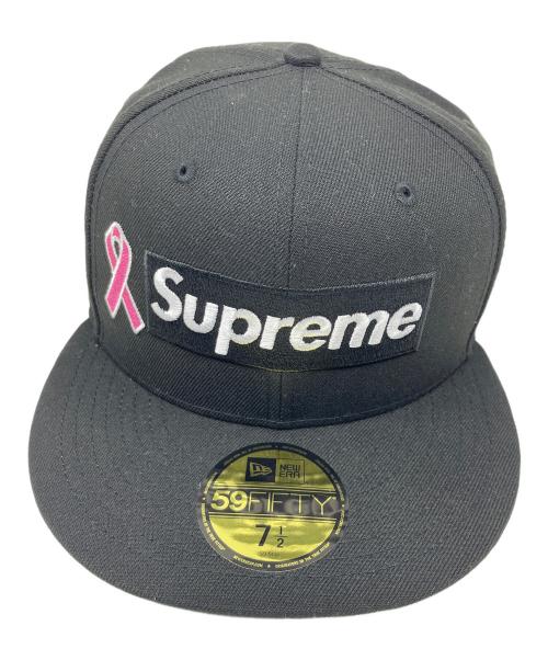 New Era（ニューエラ）New Era (ニューエラ) SUPREME (シュプリーム) キャップ ピンクリボン ブラック サイズ:7 1/2の古着・服飾アイテム