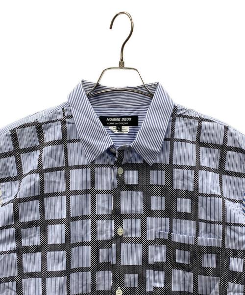 COMME des GARCONS HOMME DEUX（コムデギャルソン オム ドゥ）COMME des GARCONS HOMME DEUX (コムデギャルソン オム ドゥ) 長袖シャツ ブルー サイズ:Lの古着・服飾アイテム