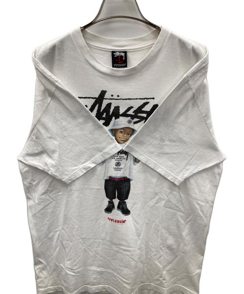 stussy（ステューシー）stussy (ステューシー) APPLEBUM (アップルバム) 半袖カットソー ホワイト サイズ:Lの古着・服飾アイテム