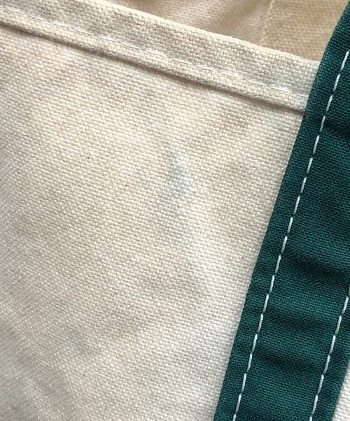 L.L.Bean（エルエルビーン）L.L.Bean (エルエルビーン) キャンバストートバッグ BOAT AND TOTE（ボート アンド トート） ベージュ×グリーン サイズ:実寸サイズにてご確認ください。の古着・服飾アイテム