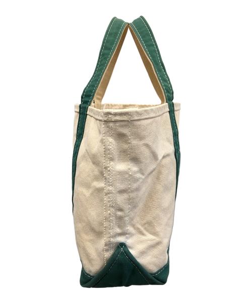L.L.Bean（エルエルビーン）L.L.Bean (エルエルビーン) キャンバストートバッグ BOAT AND TOTE（ボート アンド トート） ベージュ×グリーン サイズ:実寸サイズにてご確認ください。の古着・服飾アイテム