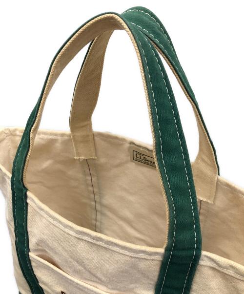 L.L.Bean（エルエルビーン）L.L.Bean (エルエルビーン) キャンバストートバッグ BOAT AND TOTE（ボート アンド トート） ベージュ×グリーン サイズ:実寸サイズにてご確認ください。の古着・服飾アイテム