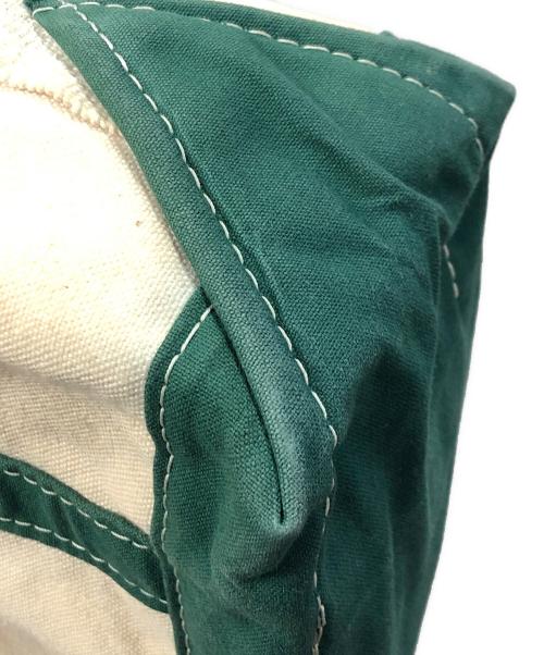 L.L.Bean（エルエルビーン）L.L.Bean (エルエルビーン) キャンバストートバッグ BOAT AND TOTE（ボート アンド トート） ベージュ×グリーン サイズ:実寸サイズにてご確認ください。の古着・服飾アイテム