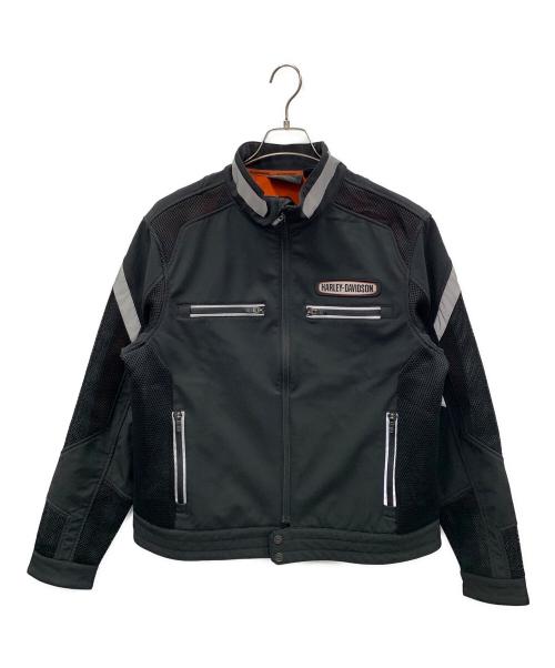 HARLEY-DAVIDSON（ハーレーダビッドソン）HARLEY-DAVIDSON (ハーレーダビッドソン) ライダースジャケット パフォーマンス ソフトシェル＆メッシュ ジャケット ブラック サイズ:Lの古着・服飾アイテム