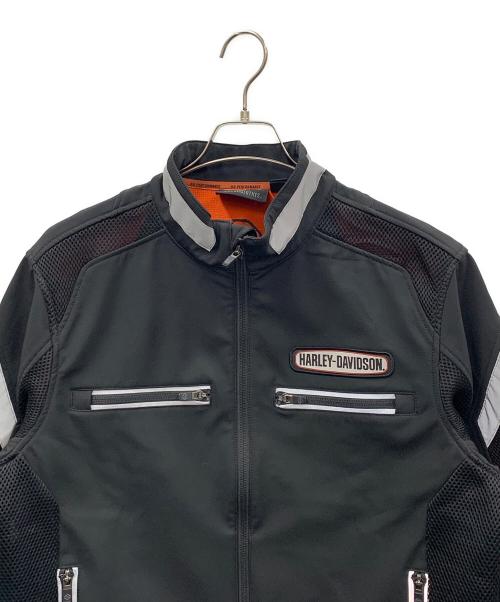 HARLEY-DAVIDSON（ハーレーダビッドソン）HARLEY-DAVIDSON (ハーレーダビッドソン) ライダースジャケット パフォーマンス ソフトシェル＆メッシュ ジャケット ブラック サイズ:Lの古着・服飾アイテム