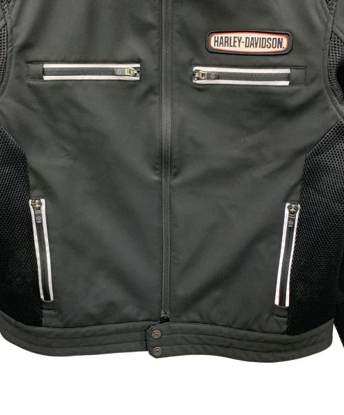 HARLEY-DAVIDSON（ハーレーダビッドソン）HARLEY-DAVIDSON (ハーレーダビッドソン) ライダースジャケット パフォーマンス ソフトシェル＆メッシュ ジャケット ブラック サイズ:Lの古着・服飾アイテム