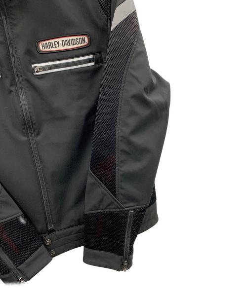 HARLEY-DAVIDSON（ハーレーダビッドソン）HARLEY-DAVIDSON (ハーレーダビッドソン) ライダースジャケット パフォーマンス ソフトシェル＆メッシュ ジャケット ブラック サイズ:Lの古着・服飾アイテム