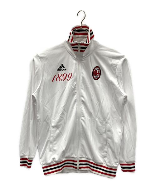 adidas（アディダス）adidas (アディダス) トラックジャケット ACミラン ホワイト×レッド サイズ:XOの古着・服飾アイテム