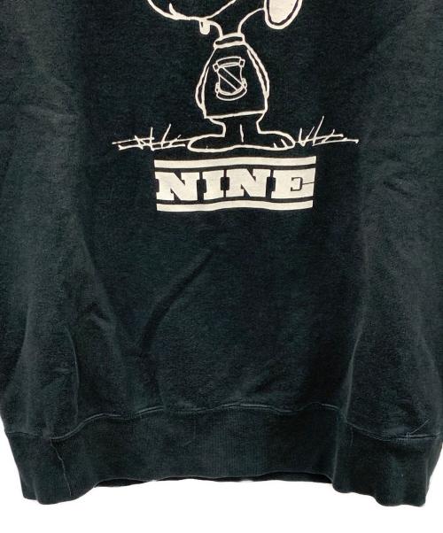 NUMBER (N)INE（ナンバーナイン）NUMBER (N)INE (ナンバーナイン) PEANUTS (ピーナッツ) スウェット ブラック サイズ:2の古着・服飾アイテム