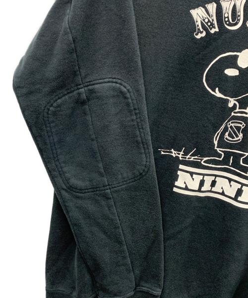 NUMBER (N)INE（ナンバーナイン）NUMBER (N)INE (ナンバーナイン) PEANUTS (ピーナッツ) スウェット ブラック サイズ:2の古着・服飾アイテム