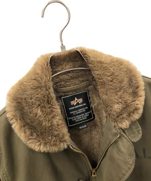 ALPHA INDUSTRIES（アルファインダストリーズ）ALPHA INDUSTRIES (アルファインダストリーズ) N-1 デッキジャケット オリーブ サイズ:MEDIUMの古着・服飾アイテム