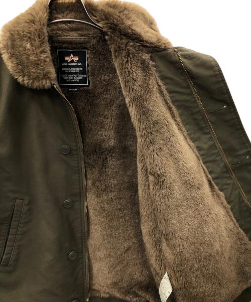ALPHA INDUSTRIES（アルファインダストリーズ）ALPHA INDUSTRIES (アルファインダストリーズ) N-1 デッキジャケット オリーブ サイズ:MEDIUMの古着・服飾アイテム
