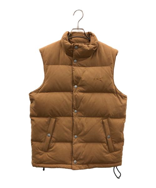 A.P.C.（アーペーセー）A.P.C. (アーペーセー) CarHartt (カーハート) ダウンベスト ブラウン サイズ:Sの古着・服飾アイテム