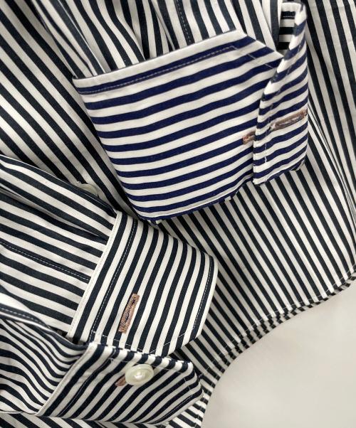 PAUL SMITH（ポールスミス）PAUL SMITH (ポールスミス) ロンドンストライプシャツ ネイビー×ホワイト サイズ:LARGEの古着・服飾アイテム