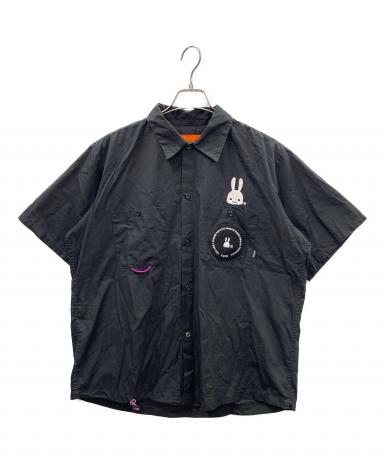 【訳あり】CUNE キューン ワークシャツ 猫 サイズ2 中古・古着通販】CUNE (キューン) シャツ ブラック サイズ:2｜ブランド
