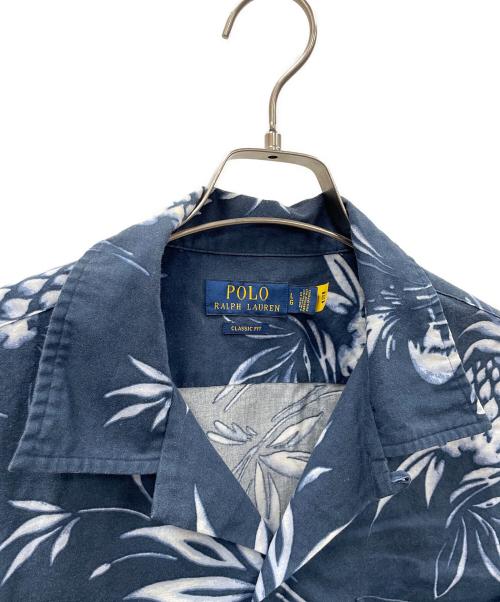 POLO RALPH LAUREN（ポロ・ラルフローレン）POLO RALPH LAUREN (ポロ・ラルフローレン) アロハシャツ パイナップル柄 ネイビー サイズ:Lの古着・服飾アイテム