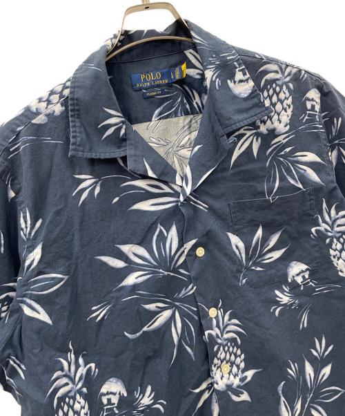 POLO RALPH LAUREN（ポロ・ラルフローレン）POLO RALPH LAUREN (ポロ・ラルフローレン) アロハシャツ パイナップル柄 ネイビー サイズ:Lの古着・服飾アイテム