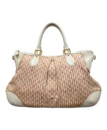 LOUIS VUITTON（ルイ ヴィトン）の古着「2WAYバッグ モノグラム マリナGM」｜ピンク×アイボリー
