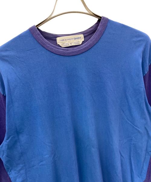 COMME des GARCONS SHIRT（コムデギャルソンシャツ）COMME des GARCONS SHIRT (コムデギャルソンシャツ) ロングスリーブカットソー ブルー×パープル サイズ:Mの古着・服飾アイテム