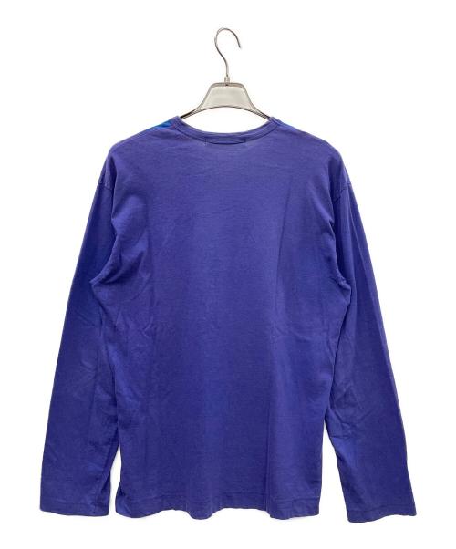 COMME des GARCONS SHIRT（コムデギャルソンシャツ）COMME des GARCONS SHIRT (コムデギャルソンシャツ) ロングスリーブカットソー ブルー×パープル サイズ:Mの古着・服飾アイテム