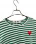PLAY COMME des GARCONS (プレイコムデギャルソン) ロングスリーブカットソー ボーダー グリーン×ホワイト サイズ:L：7000円